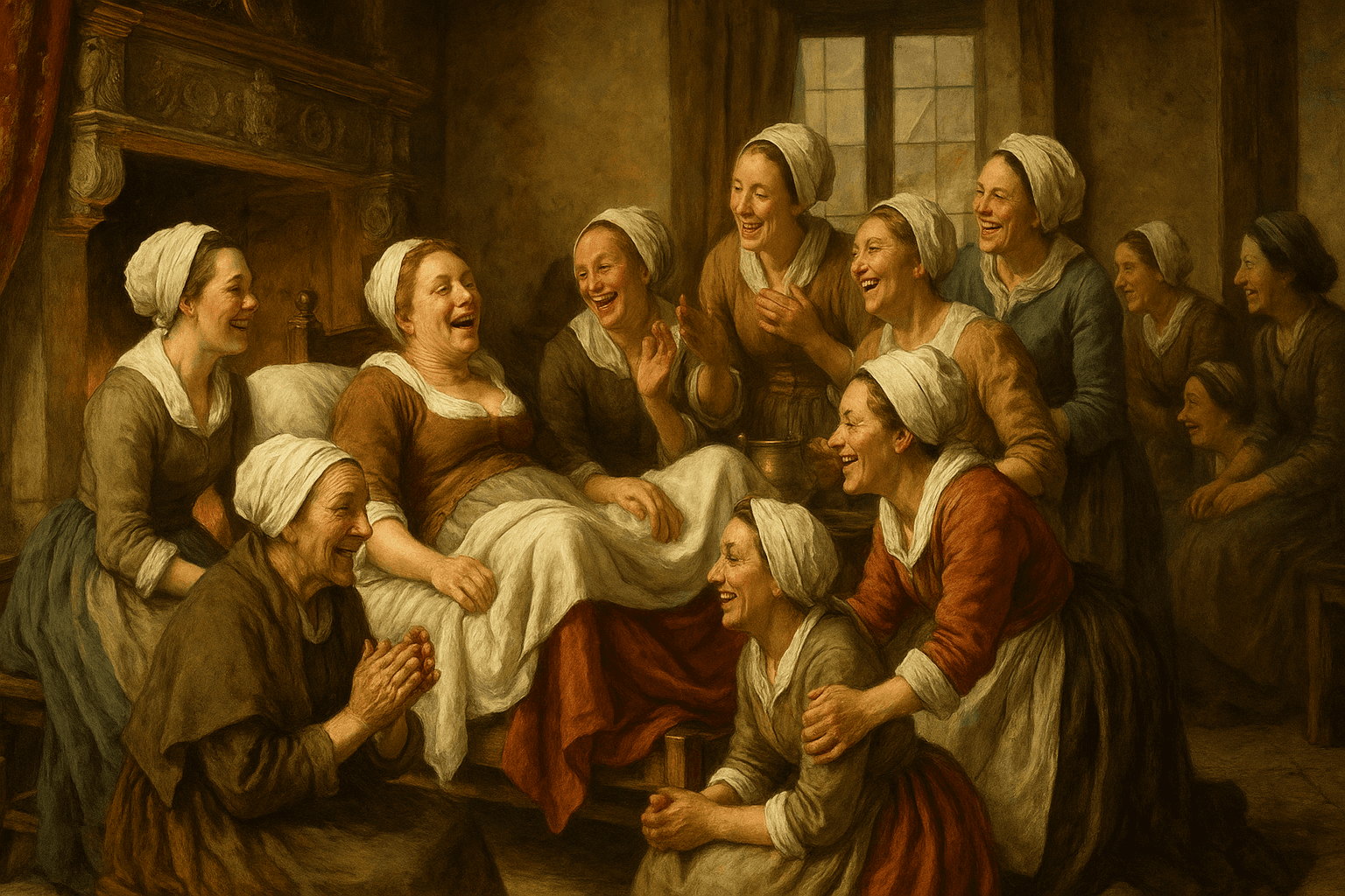 The Heartbeat of Community: Exploring Dynamics in Les caquets de l'accouchée